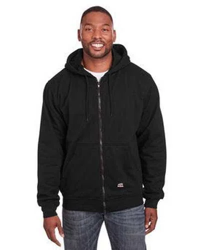 Berne SZ101T Men's Tall Heritage Thermal-Lined Full-Zip Hooded Sweatshirt - Black