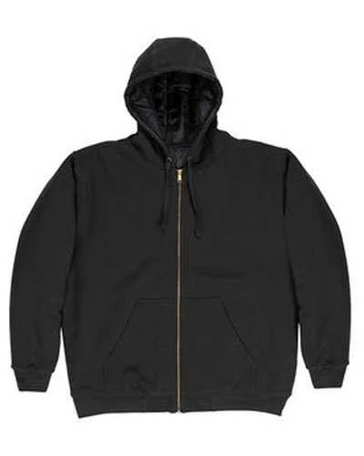 Berne SZ612 Men's Glacier Full-Zip Hooded Jacket - Black