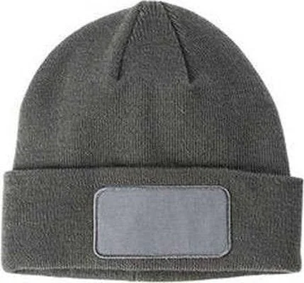 Big Accessories BA527 Patch Beanie - Gray