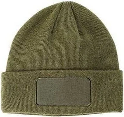 Big Accessories BA527 Patch Beanie - Olive