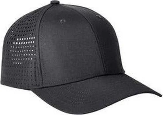 Big Accessories BA537 Performance Perforated Cap - Black