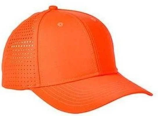 Big Accessories BA537 Performance Perforated Cap - Bright Orange