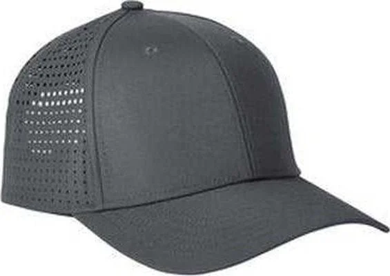 Big Accessories BA537 Performance Perforated Cap - Charcoal