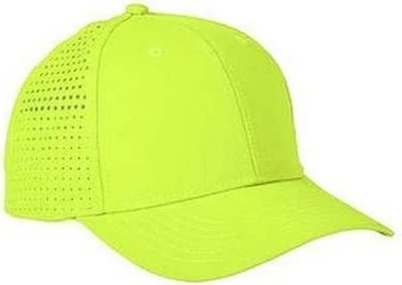 Big Accessories BA537 Performance Perforated Cap - Neon Yellow