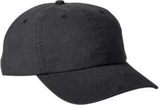 Big Accessories BA610 Heavy Washed Canvas Cap - Black