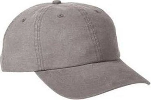 Big Accessories BA610 Heavy Washed Canvas Cap - Dark Gray