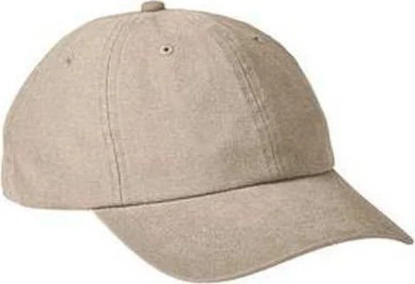 Big Accessories BA610 Heavy Washed Canvas Cap - Khaki