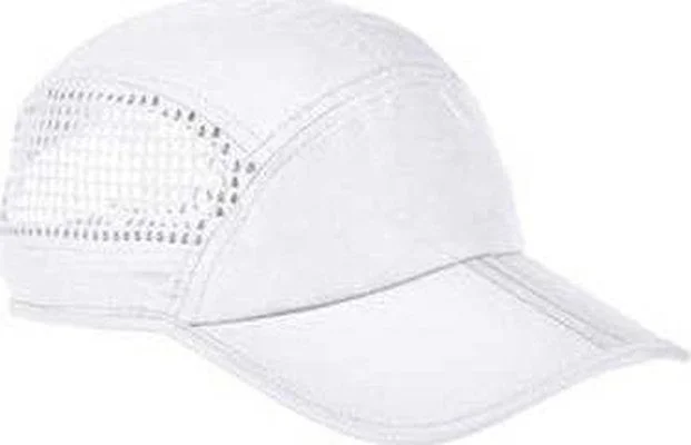 Big Accessories BA657 Foldable Bill Performance Cap - White