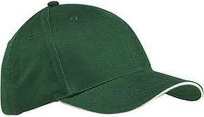 Big Accessories BX004 6-Panel Twill Sandwich Baseball Cap - Forest Stone