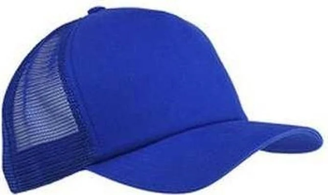 Big Accessories BX010 5-Panel Twill Trucker Cap - Royal