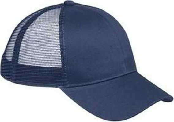 Big Accessories BX019 6-Panel Structured Trucker Cap - Navy