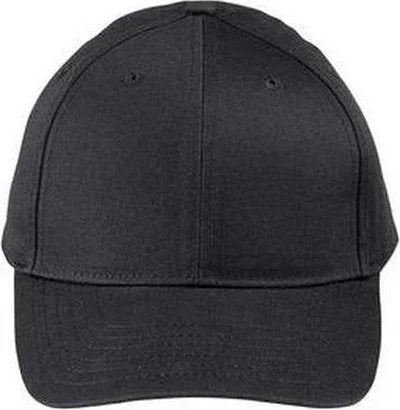 Big Accessories BX020SB Adult Structured Twill 6-Panel Snapback Cap - Black