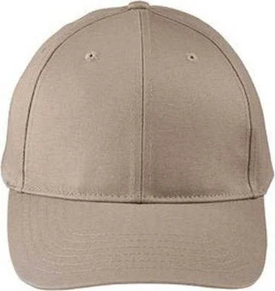 Big Accessories BX020SB Adult Structured Twill 6-Panel Snapback Cap - Khaki