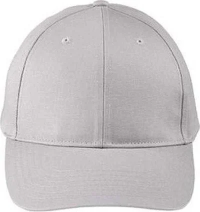 Big Accessories BX020SB Adult Structured Twill 6-Panel Snapback Cap - Light Gray