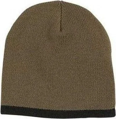 Big Accessories TNT Knit Beanie - Olive Black