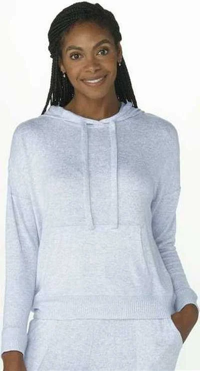 Boxercraft BW1501 Women's Cuddle Fleece Hooded Pullover - Sky Blue Heather