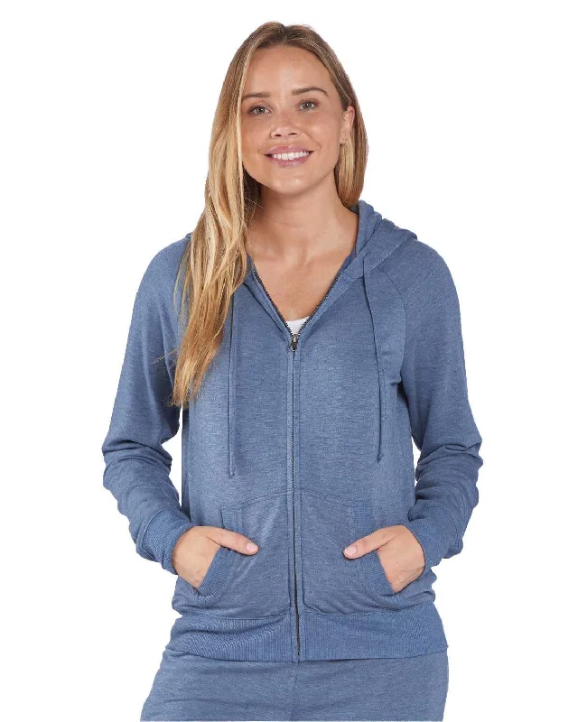 Boxercraft BW5201 Women's Dream Fleece Full-Zip Hooded Sweatshirt - Indigo Heather