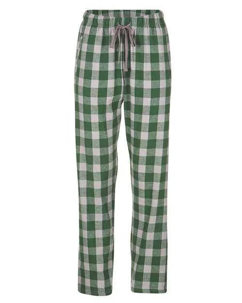 Boxercraft BW6620 Women's Haley Flannel Pants - Green Oxford Buffalo