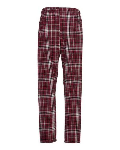 Boxercraft BW6620 Women's Haley Flannel Pants - Maroon Plaid