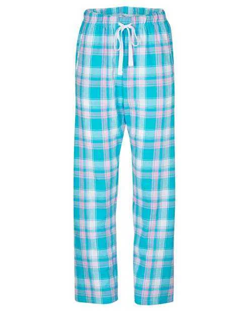 Boxercraft BW6620 Women's Haley Flannel Pants - Teal Sophia Plaid