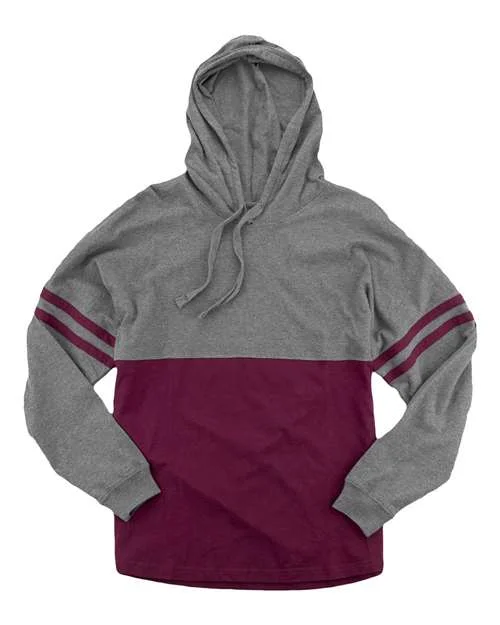 Boxercraft T18 Women's Hooded Pom Pom Jersey - Granite Maroon