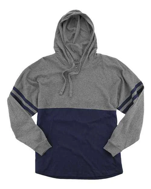 Boxercraft T18 Women's Hooded Pom Pom Jersey - Granite Navy