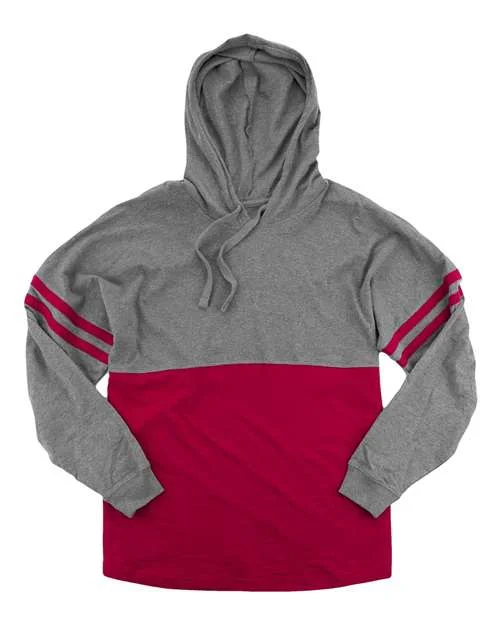 Boxercraft T18 Women's Hooded Pom Pom Jersey - Granite Red