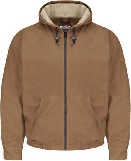 Bulwark JLH4 Hooded Jacket - EXCEL FR ComforTouch - Brown Duck