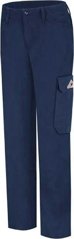 Bulwark PMU3 Women's Cargo Pocket Pants - Cool Touch 2 - Navy - 34 Unhemmed