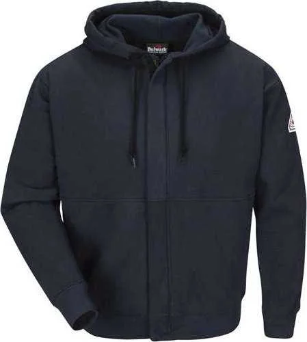 Bulwark SEH4 Zip-Front Hooded Sweatshirt - Navy