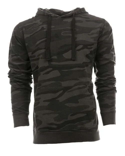 Burnside 8605 Enzyme-Washed French Terry Hooded Sweatshirt - Black Camo Black