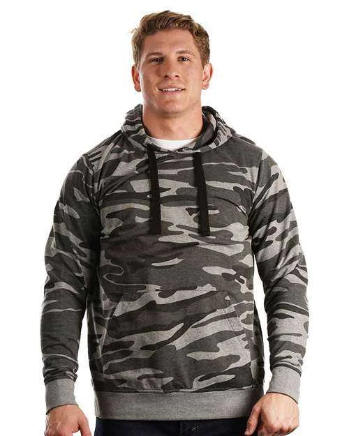 Burnside 8605 Enzyme-Washed French Terry Hooded Sweatshirt - Black Camo