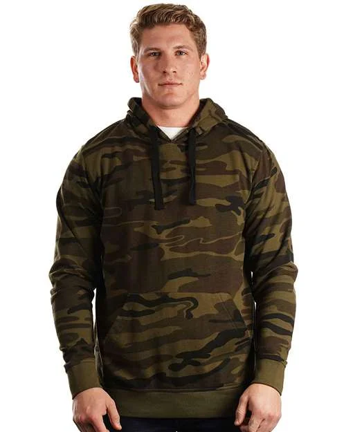 Burnside 8605 Enzyme-Washed French Terry Hooded Sweatshirt - Green Camo