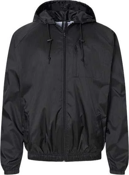 Burnside 9728 Mentor Hooded Coach's Jacket - Black