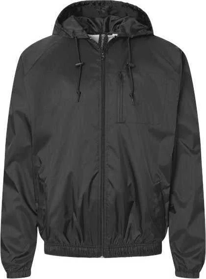 Burnside 9728 Mentor Hooded Coach's Jacket - Steel