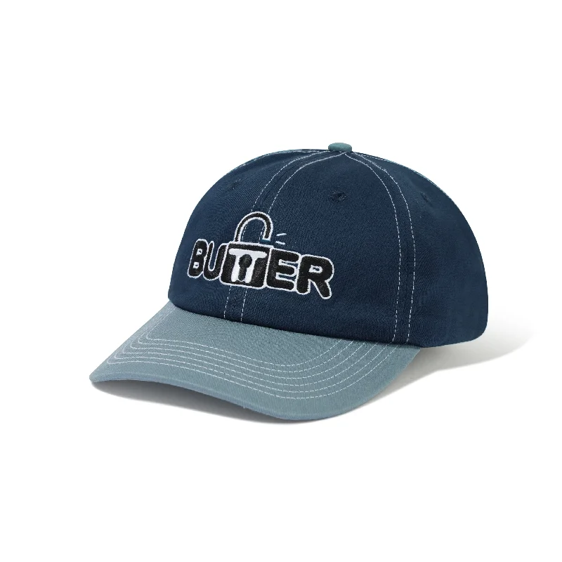 Butter Goods Lock 6 Panel Cap - Navy / Ocean