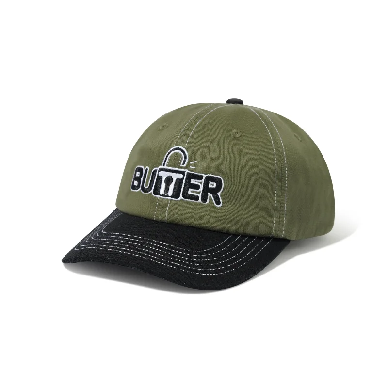 Butter Goods Lock 6 Panel Cap - Army / Navy