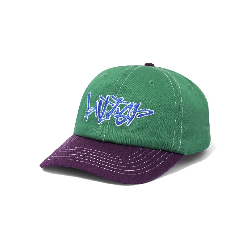 Butter Goods Scratch 6 Panel Cap - Forest / Purple