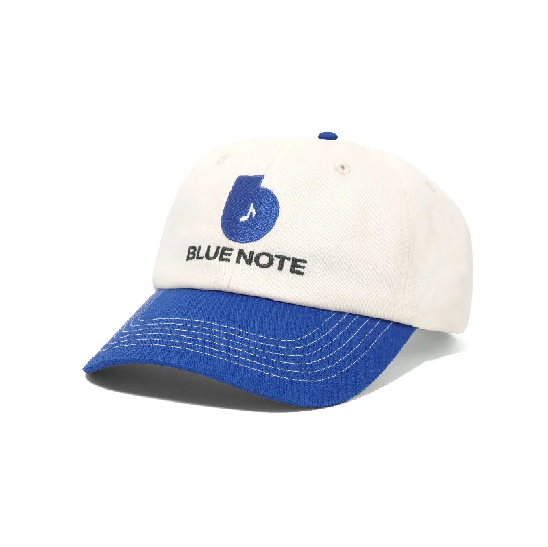 Butter Goods x Blue Note Finest Logo 6 Panel Cap - Natural / Royal Blue