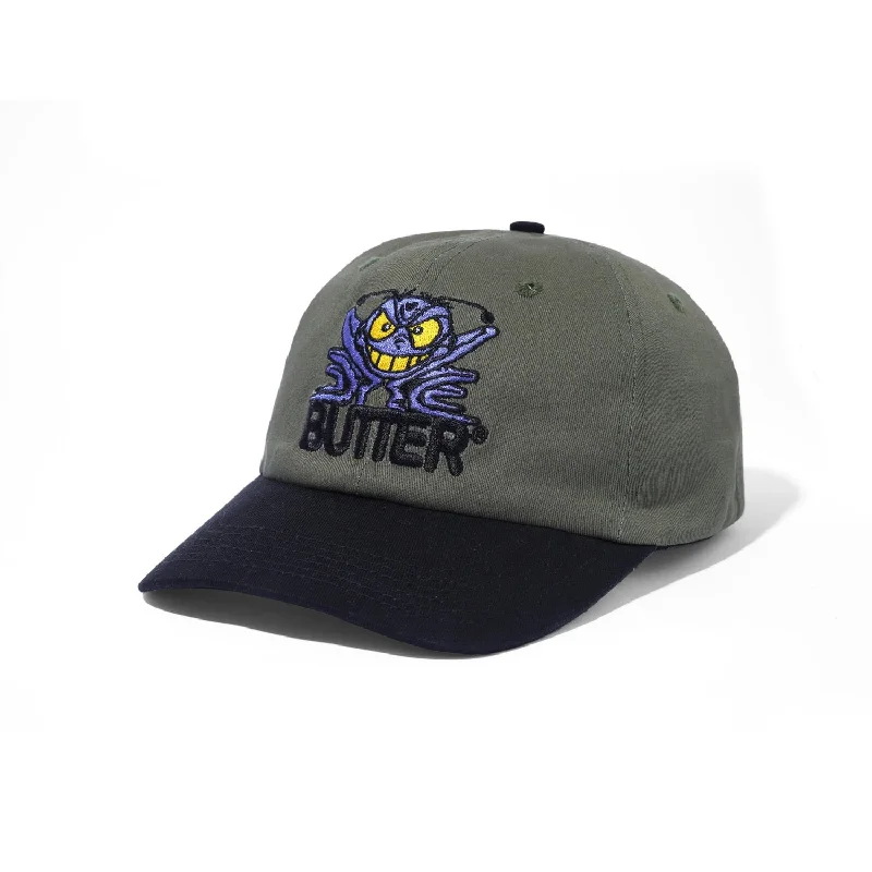 Butter Goods Insect 6 Panel Cap - Army / Black