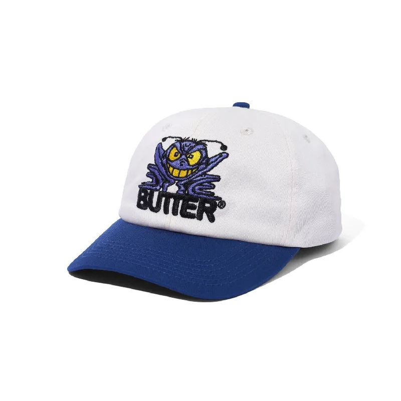 Butter Goods Insect 6 Panel Cap - Natural / Harbour Blue