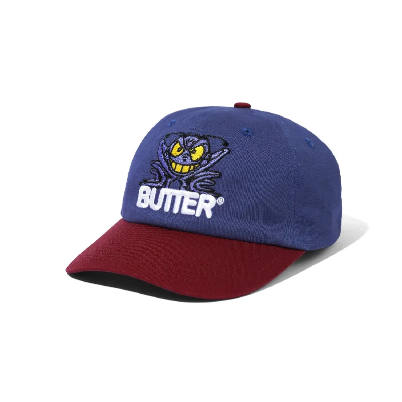 Butter Goods Insect 6 Panel Cap - Navy / Maroon