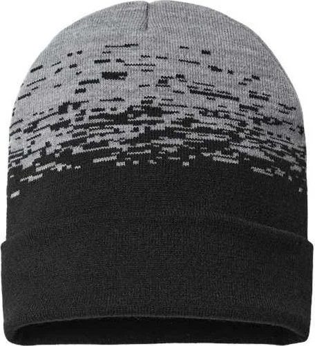 Cap America RKS12 USA-Made Static Cuffed Beanie - Black Heather