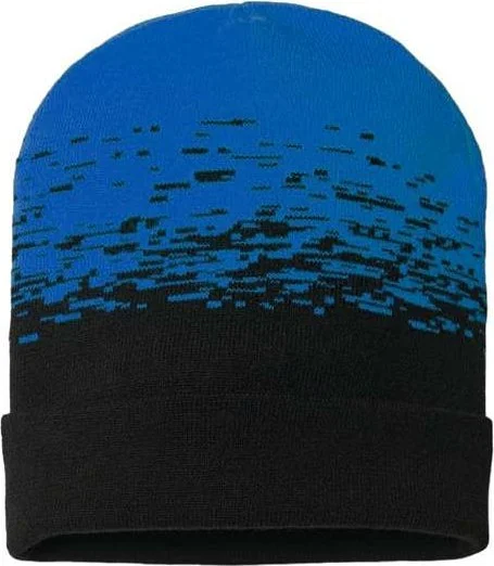 Cap America RKS12 USA-Made Static Cuffed Beanie - Black True Royal