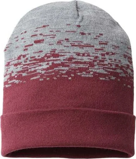 Cap America RKS12 USA-Made Static Cuffed Beanie - Maroon Heather