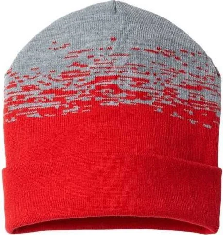 Cap America RKS12 USA-Made Static Cuffed Beanie - True Red Heather