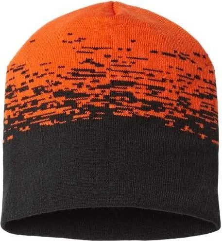 Cap America RKS9 USA-Made Static Beanie - Black Deep Orange