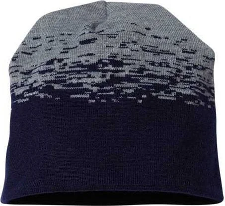 Cap America RKS9 USA-Made Static Beanie - True Navy Heather Gray