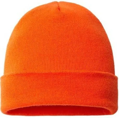 Cap America TKN24 USA-Made 12" Cuffed Beanie - Deep Orange