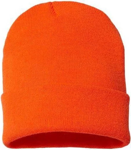 Cap America TKN24 USA-Made 12" Cuffed Beanie - Neon Blaze Orange